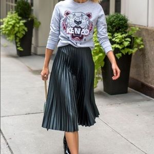 Zara dark green midi skirt